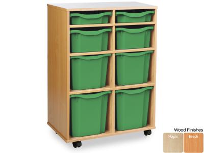 Monarch MEQ1108 8 Tray Variety Tray Storage Unit with 2 Single, 2 Double, 2 Triple, and 2 Quad Trays