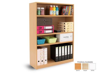Monarch MEQ1250BC Open Bookcase with 1 Fixed and 2 Adjustable Shelves