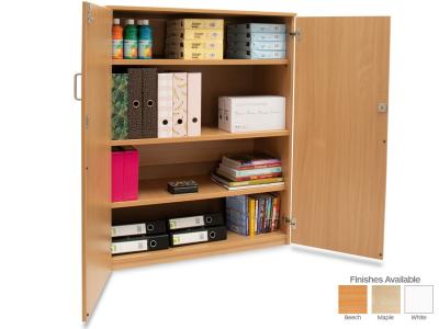 Monarch MEQ1250C Stock Cupboard with 1 Fixed and 2 Adjustable Shelves and Lockable Doors