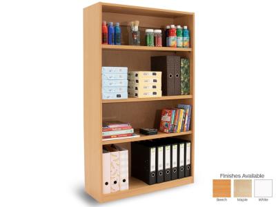 Monarch MEQ1500BC Open Bookcase with 1 Fixed and 2 Adjustable Shelves