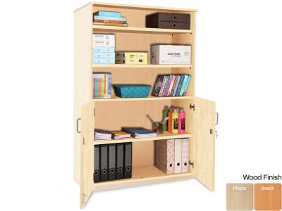 Monarch MEQ1500HC Stock Cupboard with 1 Fixed and 3 Adjustable Shelves and Lockable Half Doors