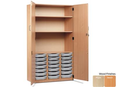 Monarch MEQ21C 21 Tray Single Tray Storage Cupboard with Lockable Full Doors