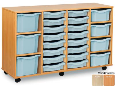 Monarch MEQ5020 23 Tray Variety Tray Storage Unit with 16 Single, 4 Double, and 3 Triple Trays