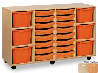 Monarch MEQ5040 22 Tray Variety Tray Storage Unit with 16 Single, and 6 Triple Trays