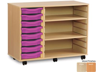 Monarch MEQ8/2S 8 Tray Single Tray Storage Unit with 2 Adjustable Shelves