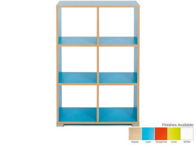 Monarch MAP9023 6 Bay Backless Vertical Room Divider Storage Unit with Coloured Panels - Bubblegum Range