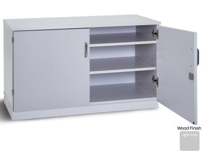 Monarch PRM617C Grey Static Cupboard with 2 Adjustable Shelves and Lockable Doors - Premium Range