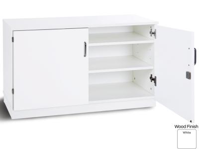 Monarch PRM617C White Static Cupboard with 2 Adjustable Shelves and Lockable Doors - Premium Range