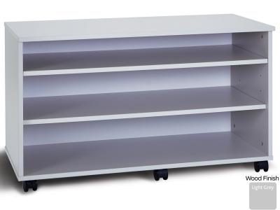 Monarch PRM617ND Grey Mobile Bookcase with 2 Adjustable Shelves - Premium Range