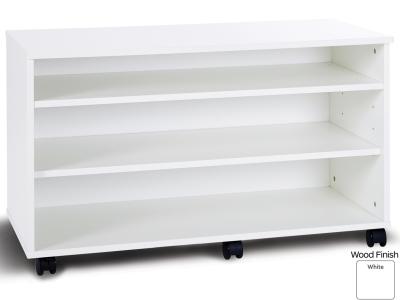 Monarch PRM617ND White Mobile Bookcase with 2 Adjustable Shelves - Premium Range