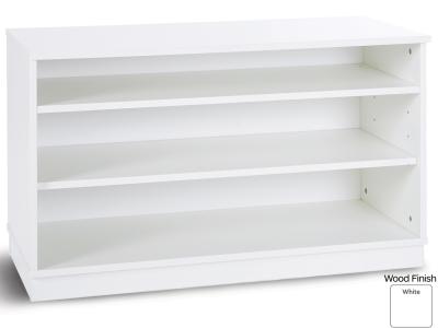 Monarch PRM617ND White Static Bookcase with 2 Adjustable Shelves - Premium Range