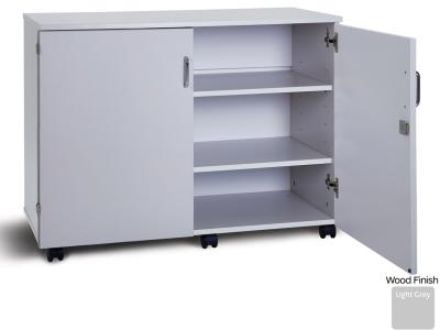 Monarch PRM789C Grey Mobile Cupboard with 2 Adjustable Shelves and Lockable Doors - Premium Range