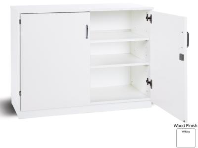 Monarch PRM789C White Static Cupboard with 2 Adjustable Shelves and Lockable Doors - Premium Range