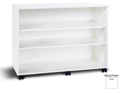 Monarch PRM789ND White Mobile Bookcase with 2 Adjustable Shelves - Premium Range