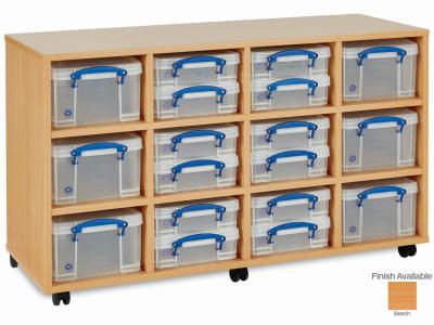 Monarch RUB1224 Really Useful Box Storage Unit - Combination of 4L and 9L Boxes
