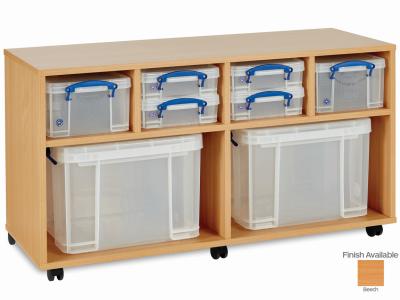 Monarch RUB4935 Really Useful Box Storage Unit - Four 4L, Two 9L and Two 35L Boxes