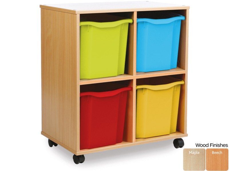Monarch SA04J Allsorts Stackable Storage Unit with 4 Quad Trays