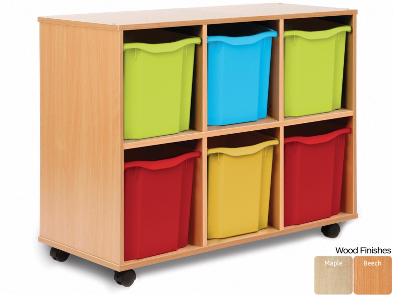 Monarch SA06J Allsorts Stackable Storage Unit with 6 Quad Trays
