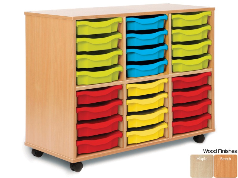 Monarch SA24S Allsorts Stackable Storage Unit with 24 Single Trays