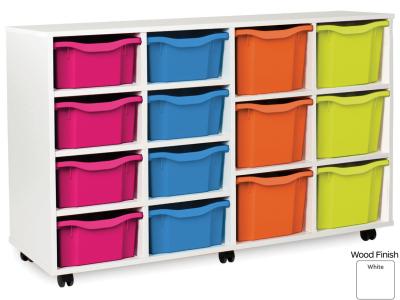 Monarch WHI5030 14 Tray Variety Tray Storage Unit with 8 Double, and 6 Triple Trays - White Range