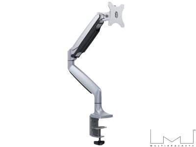 Multibrackets MB3255 Spring Single Monitor Desk Articulating Arm Mount - Silver - for 15" - 27" Screens up to 9kg
