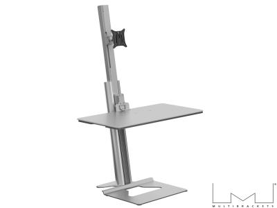 Multibrackets MB3163 Single Monitor Easy Sit-Stand Desktop Workstation - Silver - for Screens up to 30" and below 7.5kg