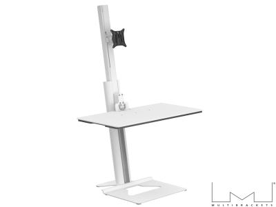 Multibrackets MB3170 Single Monitor Easy Sit-Stand Desktop Workstation - White - for Screens up to 30"  and below 7.5kg