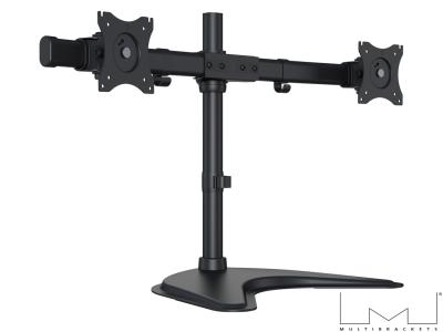 Multibrackets MB3330 Basic Dual Monitor Desk Stand - Black - for 15" - 27" Screens up to 8kg