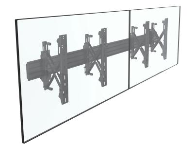 Multibrackets MB4122 2x1 Menu Board Wall Mount Pro MBW2U with Push-In/Pop-Out