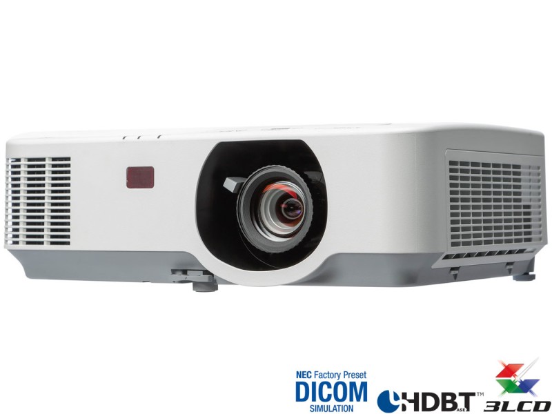 NEC P554U Projector - 5300 Lumens, 16:10 WUXGA, 1.2-2:1 Throw Ratio