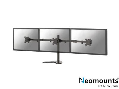 Neomounts by Newstar FPMA-D550DD3BLACK Triple LCD Desk Arm Pole Stand - Black - for 13" - 27" Screens up to 7kg