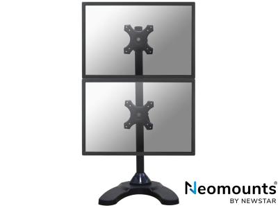 Neomounts by Newstar FPMA-D700DDV Dual LCD Stacked Desk Stand - Black - for 10" - 27" Screens up to 6kg