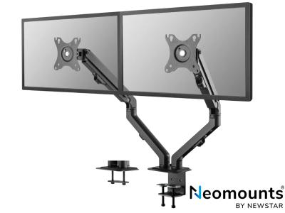 Neomounts by Newstar FPMA-D650DBLACK Dual LCD Desk Arm Mount - Black - for 17" - 27" Screens up to 7kg