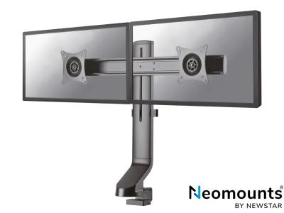 Neomounts by Newstar FPMA-D860DBLACK Dual LCD Desk Height-Adjustable Mount - Black - for 10" - 27" Screens up to 7kg
