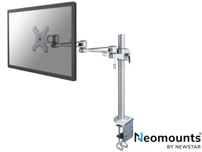 Neomounts by Newstar FPMA-D935 LCD Desk Arm Pole Mount - Silver - for 10" - 30" Screens up to 10kg