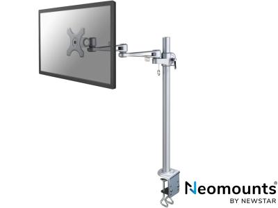 Neomounts by Newstar FPMA-D935POLE70 LCD Desk Arm Tall Pole Mount - Silver - for 10" - 30" Screens up to 10kg