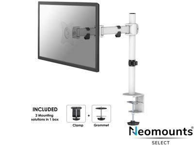 Neomounts by Newstar Select NM-D135WHITE LCD Desk Mount - White - for 10" - 30" Screens up to 8kg