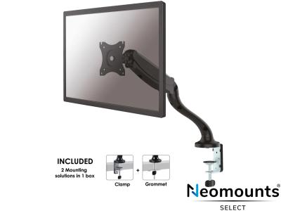 Neomounts by Newstar Select NM-D500BLACK LCD Desk Arm Mount - Black - for 10" - 30" Screens up to 6kg