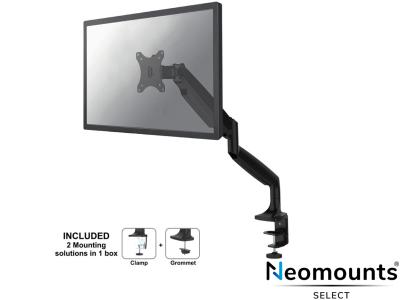 Neomounts by Newstar Select NM-D750BLACK LCD Desk Arm Gas Spring Mount - Black - for 10" - 32" Screens up to 9kg