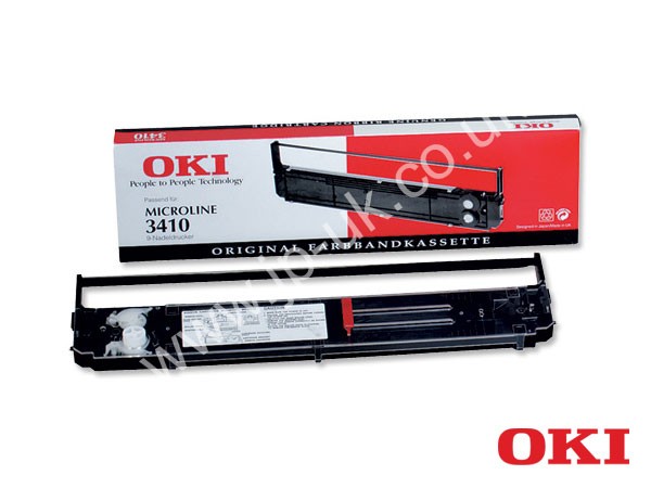 Genuine OKI 09002308 Black Ink Ribbon to fit Microline ML3410 Inkjet Printer
