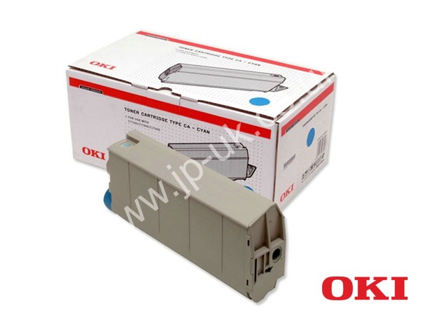 Genuine OKI 41963007 Cyan Toner Cartridge Type C4 to fit Toner Cartridges Colour Laser Printer