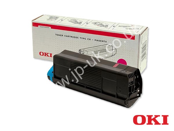 Genuine OKI 42127406 Hi-Cap Magenta Toner Cartridge Type C6 to fit C5200 Colour Laser Printer
