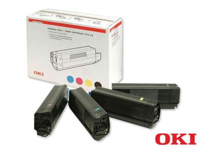 Genuine OKI 42403002 CMYK Toner Value Bundle Type C6 to fit OKI Colour Laser Printer