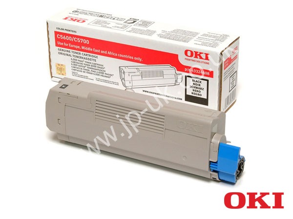 Genuine OKI 43324408 Black Toner Cartridge to fit Colour Laser Colour Laser Printer
