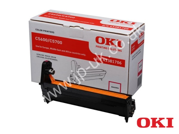 Genuine OKI 43381706 Magenta Image Drum to fit Toner Cartridges Colour Laser Printer