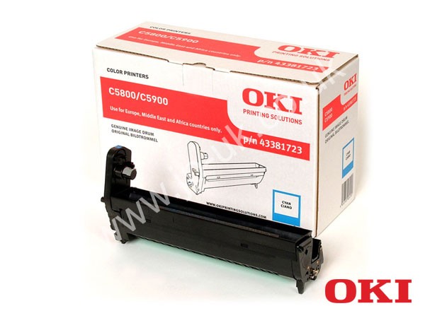 Genuine OKI 43381723 Cyan Image Drum to fit Colour Laser Colour Laser Printer