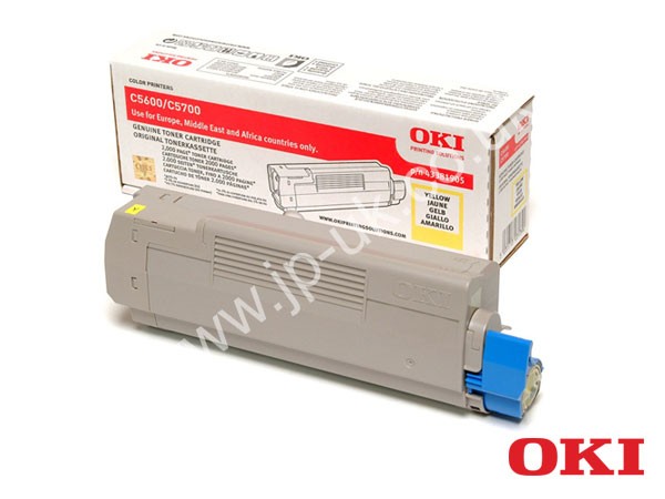 Genuine OKI 43381905 Yellow Toner Cartridge to fit C5600 Colour Laser Printer