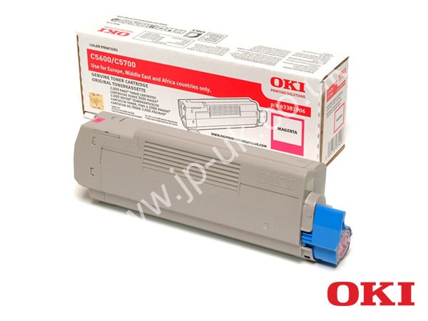Genuine OKI 43381906 Magenta Toner Cartridge to fit C5700 Colour Laser Printer