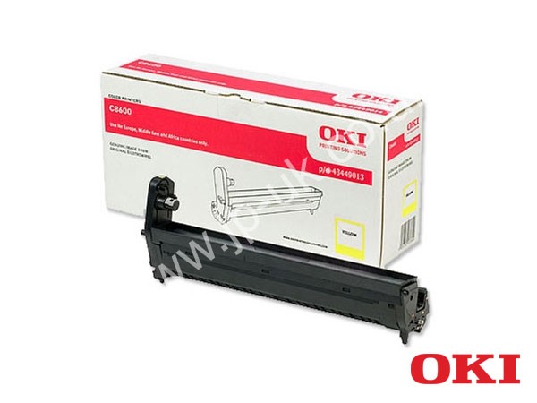 Genuine OKI 43449013 Yellow Image Drum to fit Toner Cartridges Colour Laser Printer