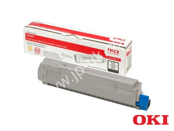 Genuine OKI 43487712 Black Toner Cartridge to fit C8800HN Colour Laser Printer